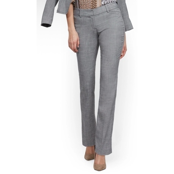 New York & Company Pants - New York & Co Micro Houndstooth Trousers In Gray